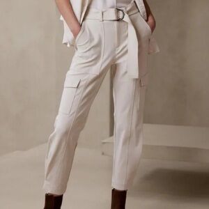 Banana Republic Ivory Cargo Utility Pants